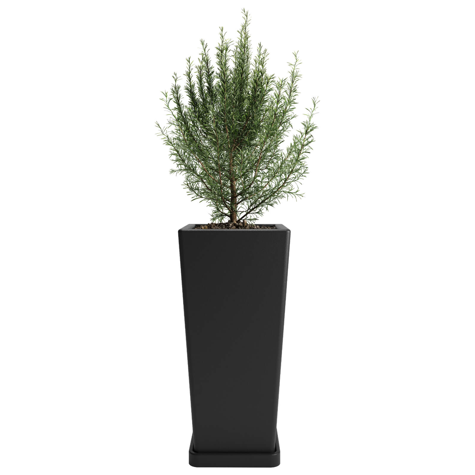 Maceta macetero de plastico Piramidal 45 color negro 0
