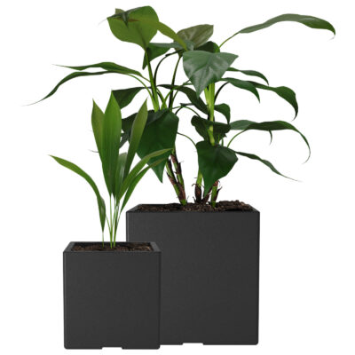 Set De Macetas Línea Cubo 30x30 Y 40x40